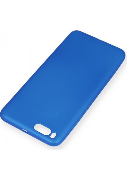 Xiaomi Mi Note 3 Kılıf Yumuşak Dokulu Silikon + Ekran Koruyucu Cam Mavi