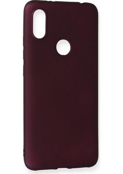 Xiaomi Redmi S2 Kılıf Yumuşak Dokulu Silikon + Ekran Koruyucu Cam Mürdüm fiyatları