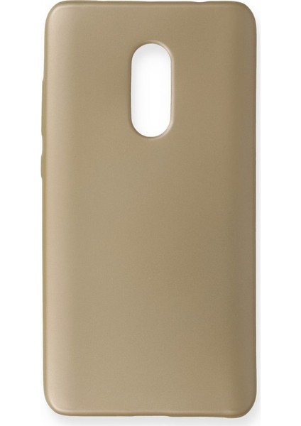 Xiaomi Redmi Note 4 Kılıf Yumuşak Dokulu Silikon + Ekran Koruyucu Cam Gold