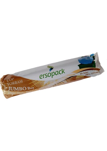 Evsel 80 x 110 cm Çöp Torbası Jumbo Boy Çöp Poşeti Mavi 10 x 4'lü