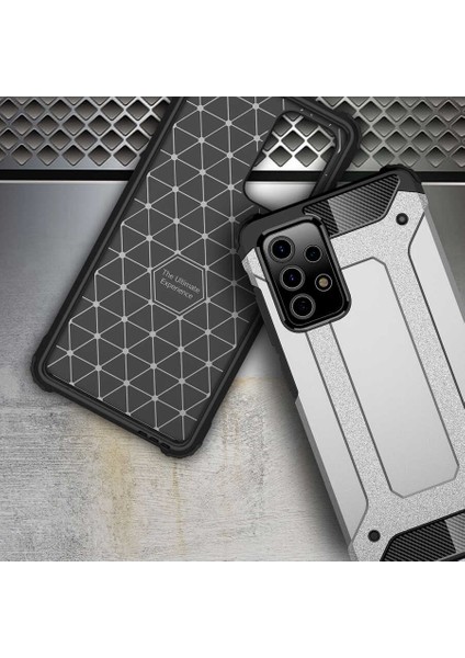 Samsung Galaxy A52 Kılıf Shockproof Slikon Zırh Siyah