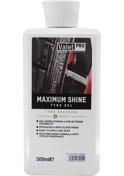 Valet Pro Maximum Shine Tyre Gel Lastik Parlatıcı Jel 500ML