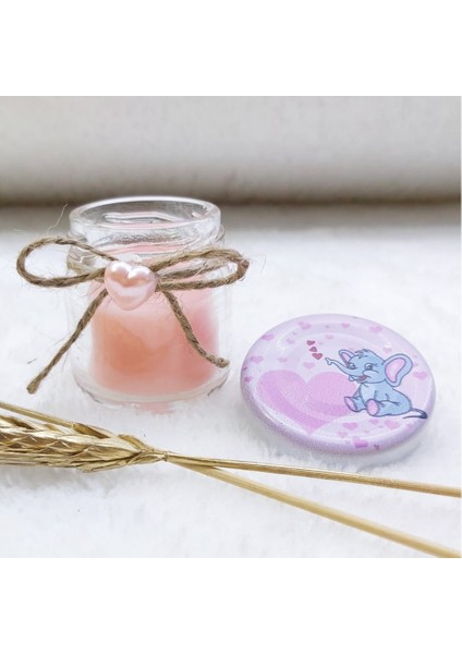 30 Adet Mumlu Kavanoz Bebek Şekeri Uv Baskılı Kapaklı