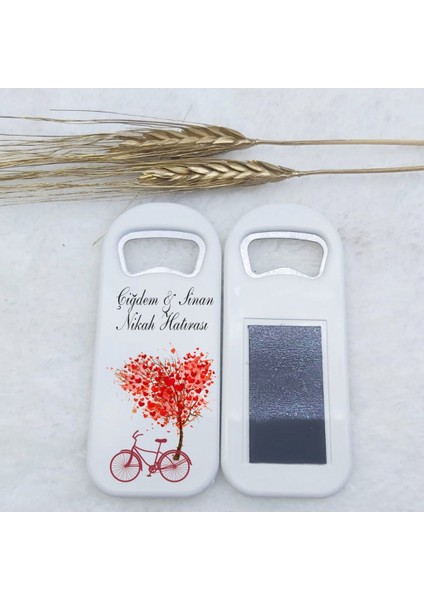 30 Adet Nikah Şekeri Aşk Ağacı Uzun Açacak Magnet 4,5X10,5 cm Uv Nikah Şekeri Nişan Hediyelikleri