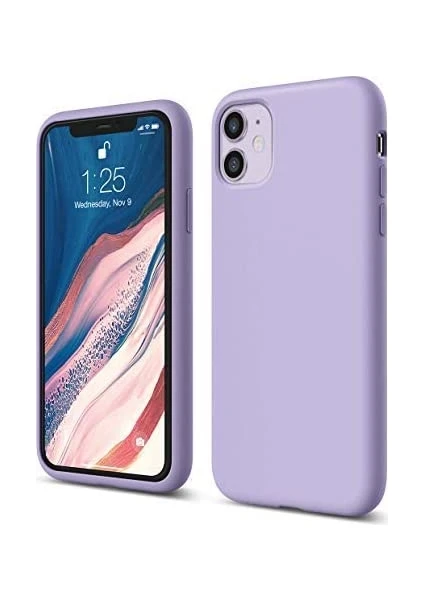 Apple iPhone 11 Kılıf Liquid Lansman Silikon Lila