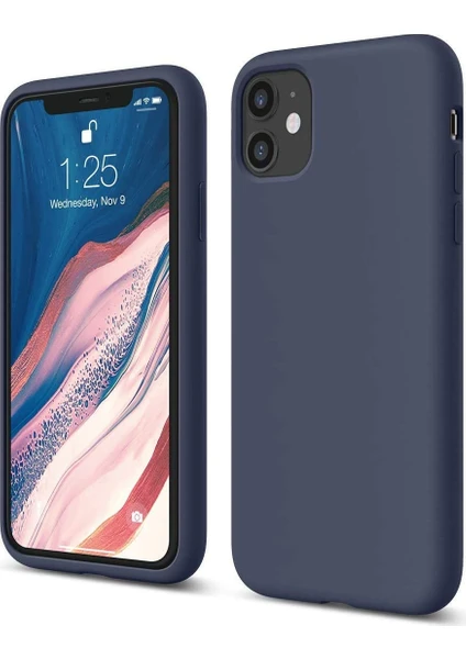 Apple iPhone 11 Kılıf Liquid Lansman Silikon Lacivert