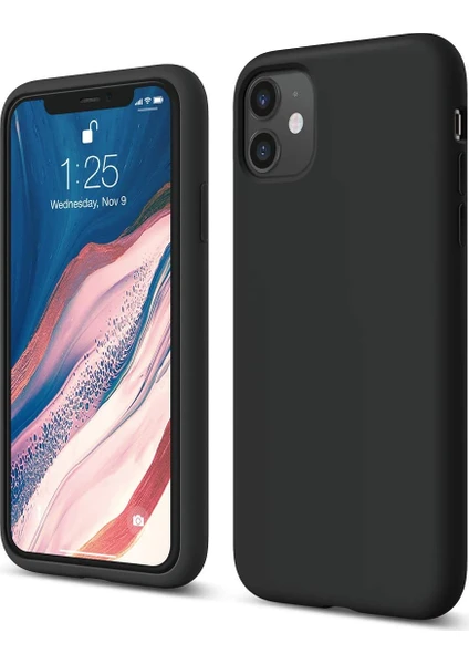 Apple iPhone 11 Kılıf Liquid Lansman Silikon Siyah