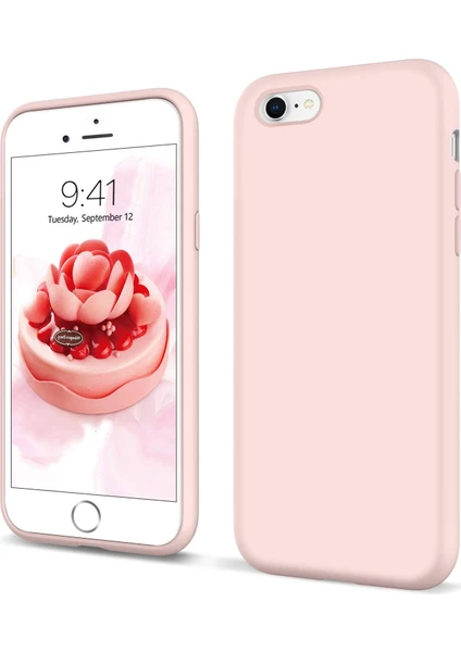 Apple iPhone 6 Plus Kılıf Liquid Lansman Silikon Pembe