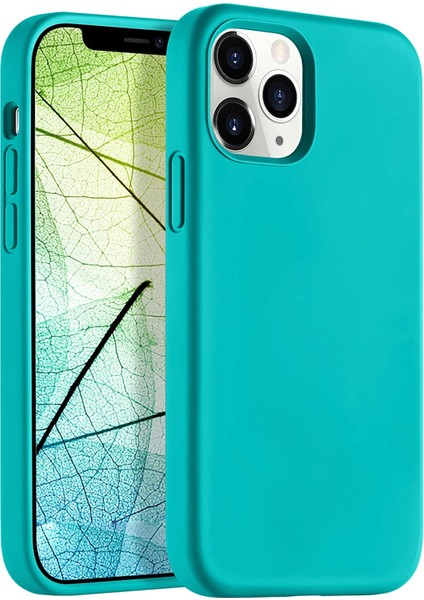 Apple iPhone 12 Pro Max Kılıf Liquid Lansman Silikon Turkuaz