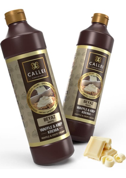 Waffle & Krep Beyaz Çikolata Krema 2'li Şişe
