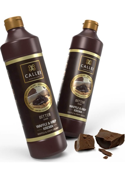 Waffle & Krep Bitter Çikolata Krema 2'li Şişe