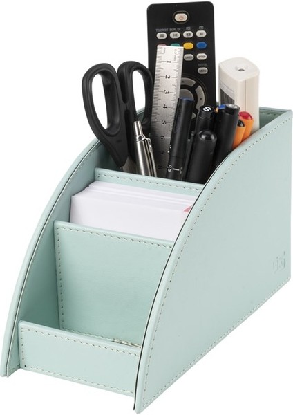 Kalemlik ve Kumandalık Suni Deri Masaüstü Organizer 4 Gözlü 21,5X10X12,5 cm
