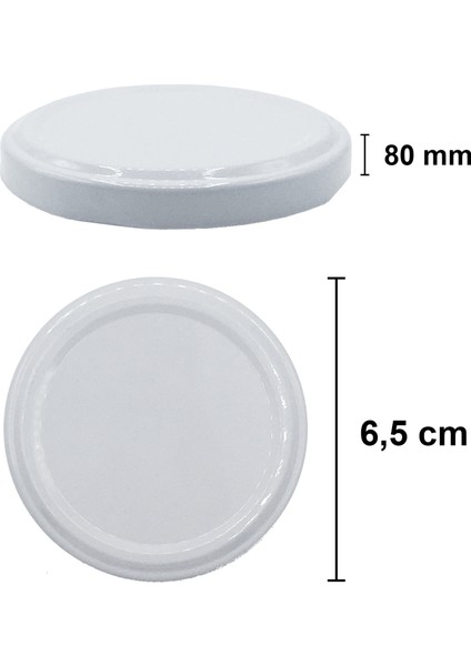 370 cc Kavanoz Metal Beyaz Konserve Kapaklı 370 ml Şeffaf Yumurta Cam Kavanoz 1 Adet
