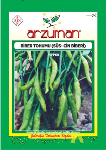 Süs Cin Aşağıbakan Biber Tohumu 5 gr 600 Tohum
