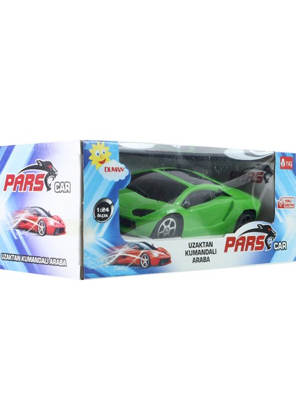 1:24 Pilli Uzaktan Kumandalı 2 Fonksiyonlu Yeşil Pars Lamborgini