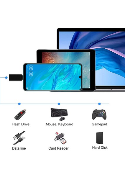 USB Type-C Otg Çevirici Adaptör Metal Dönüştürücü