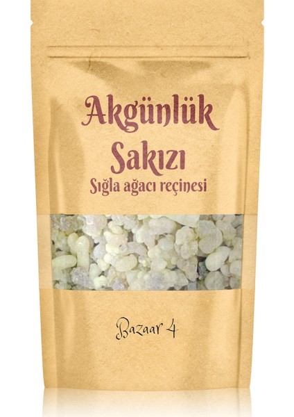 Bazaar 4 Akgünlük Sakızı Sığla Ağacı Reçine Günlük Bitkisi 105 gr