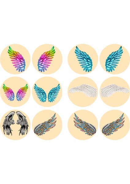 Melek Kanadı Sticker (4x4 Cm)