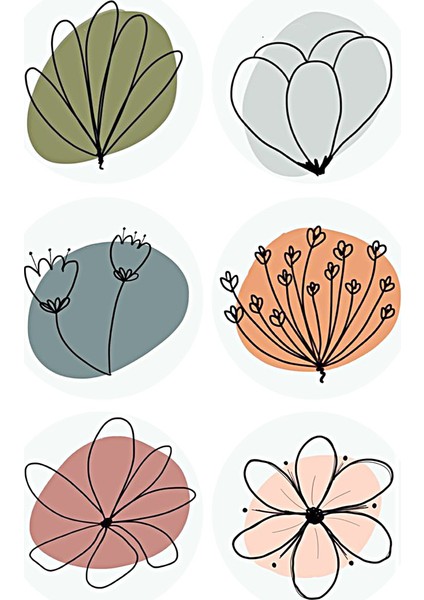 Renkli Sticker (4x4 Cm)
