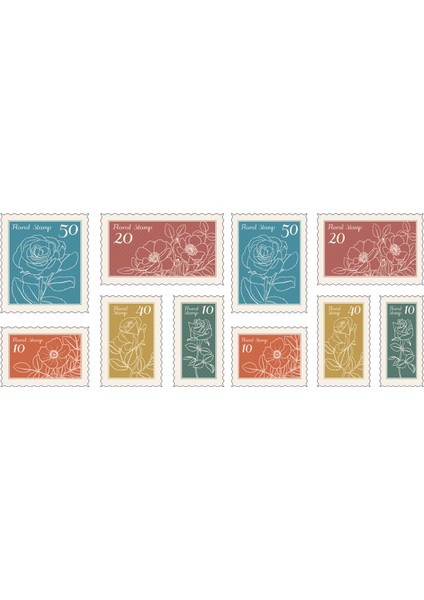 Pul Şeklinde Sticker