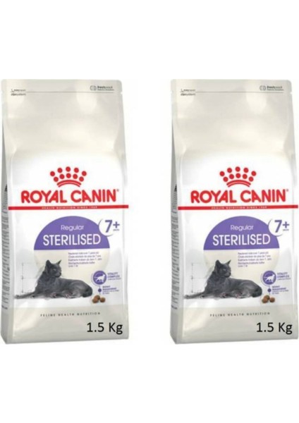 Sterilised +7 Kısırlaştırılmış Yaşlı Kedi Maması - 1,5 kg 2 Adet