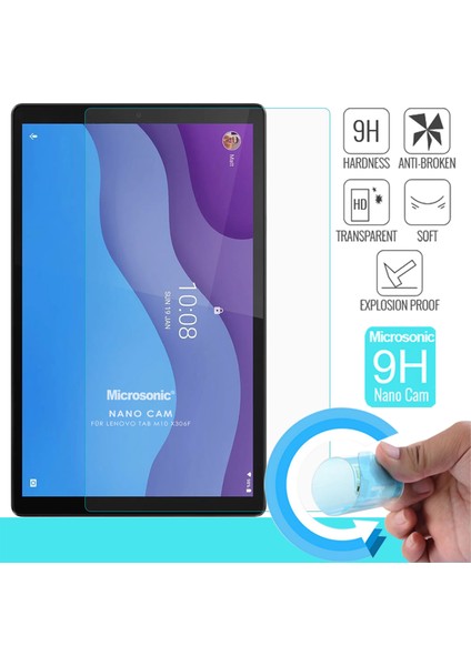 Lenovo Tab M10 TB-X306F 10.1" (TRZA6W0026TR) Nano Glass Cam Ekran Koruyucu