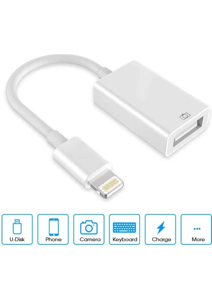 USB Kamera Adaptörü, USB Otg Kablo 8 Pin USB Adaptör