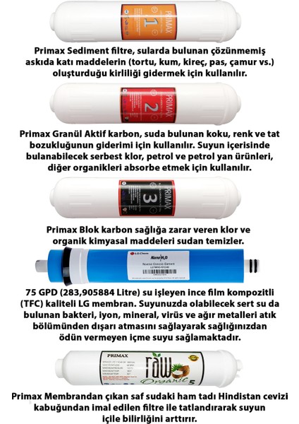 5 Aşamalı Rainbox Su Arıtma Cihazı (Mavi) + Tds modelleri