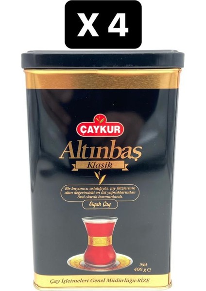 Altınbaş Klasik Teneke Kutu Çay 400 gr x 4 Adet