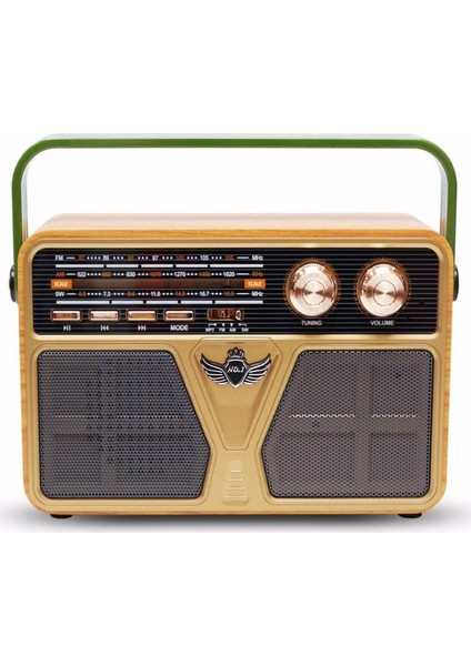M-507 Bt Ahşap Radyo Fm USB Tf Bluetooth Hoparlör