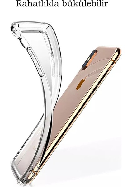 Apple iPhone 11 Pro Kılıf Şeffaf Silikon Kamera Lens Korumalı Şarj Girişi Tıpalı