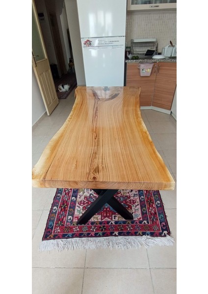 160x80 Kiraz Ağacı Doğal Kütük Mutfak Masası fırsatları