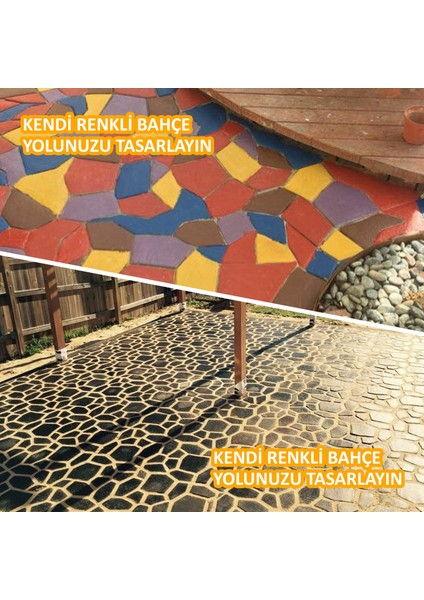 Zemin Kaplama Kalıbı Bahçe Taş Kalıp Beton Kalıbı 42X40 cm