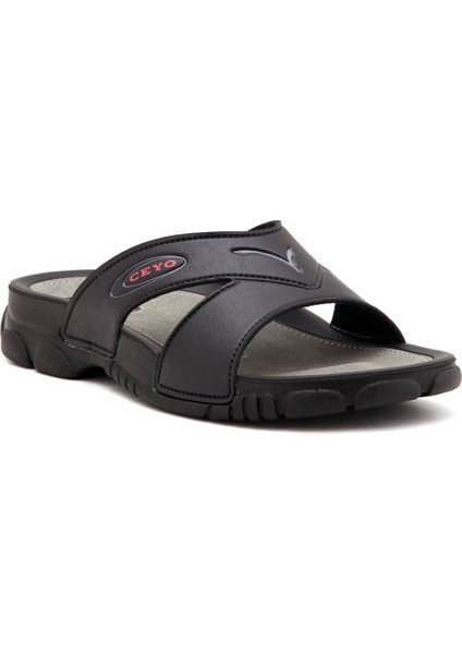 3200-1 Ceyo Erkek Terlik - Siyah