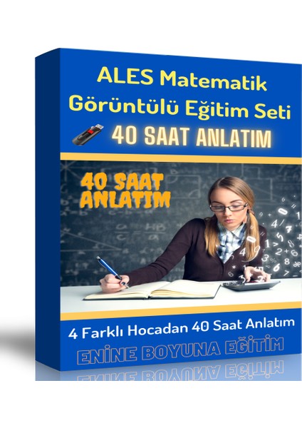 Enine Boyuna Eğitim ALES Matematik Görüntülü Eğitim Seti (40 Saat Anlatım)