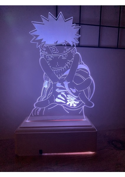 Naruto Uzumaki 3D 16 Renk Gece Lambası fiyatları