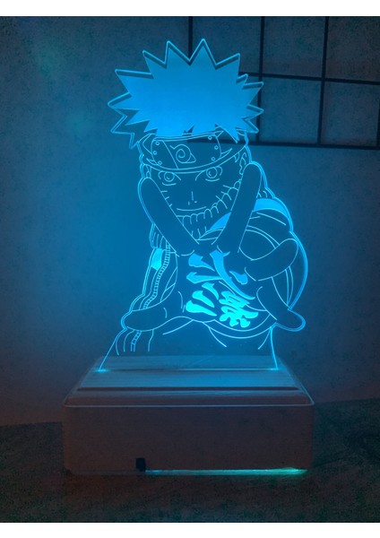 Naruto Uzumaki 3D 16 Renk Gece Lambası