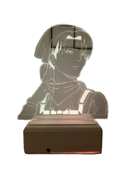 Atack Of Titan Levi Ackerman 16 Renk Gece Lambası