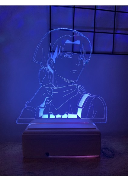 Atack Of Titan Levi Ackerman 16 Renk Gece Lambası