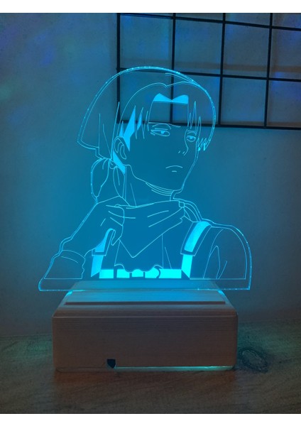 Atack Of Titan Levi Ackerman 16 Renk Gece Lambası