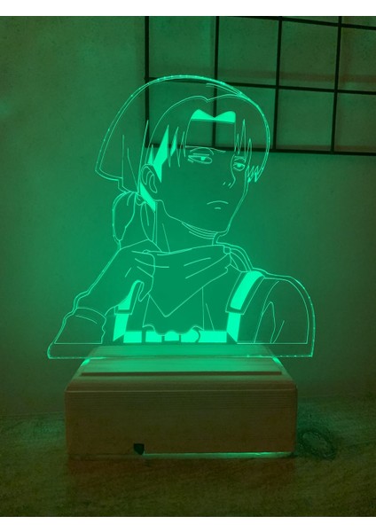 Atack Of Titan Levi Ackerman 16 Renk Gece Lambası