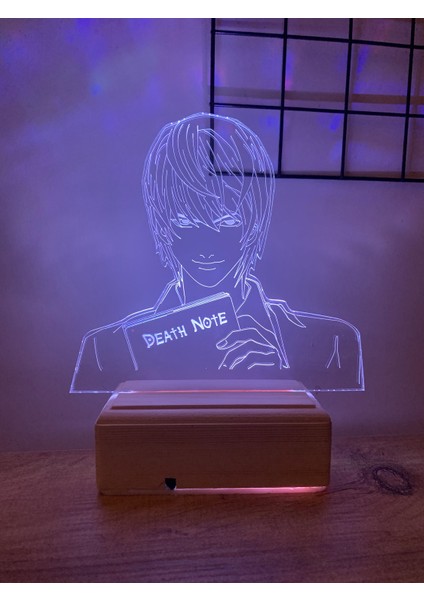 Death Note Light Yagami 16 Renk Gece Lambası