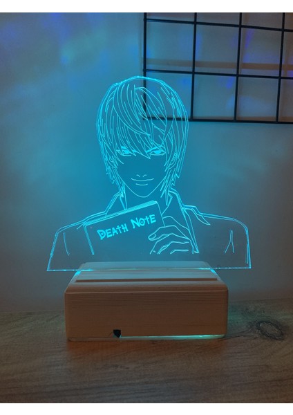 Death Note Light Yagami 16 Renk Gece Lambası