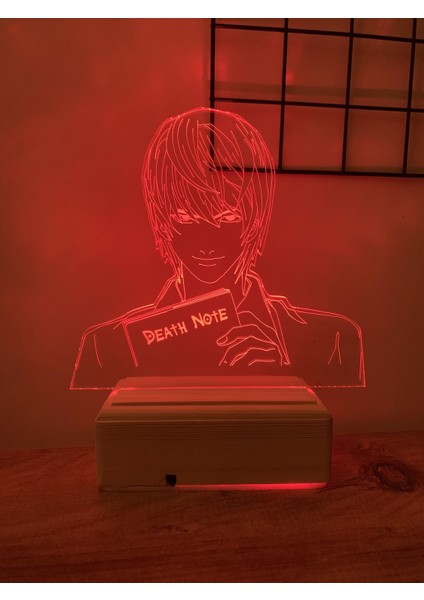 Death Note Light Yagami 16 Renk Gece Lambası