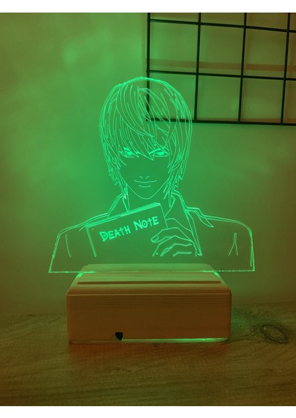 Death Note Light Yagami 16 Renk Gece Lambası
