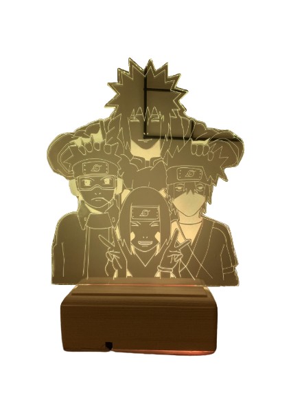 Naruto Team Minato 16 Renk Gece Lambası