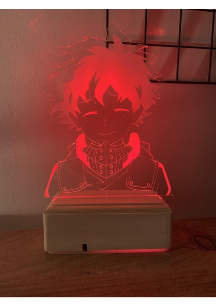 Deku Izuku Midoriya My Hero Academia 16 Renk Gece Lambası