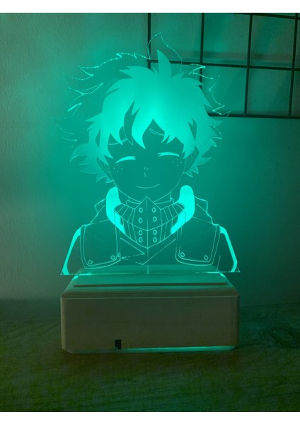 Deku Izuku Midoriya My Hero Academia 16 Renk Gece Lambası