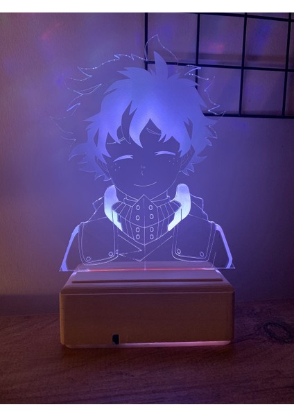Deku Izuku Midoriya My Hero Academia 16 Renk Gece Lambası