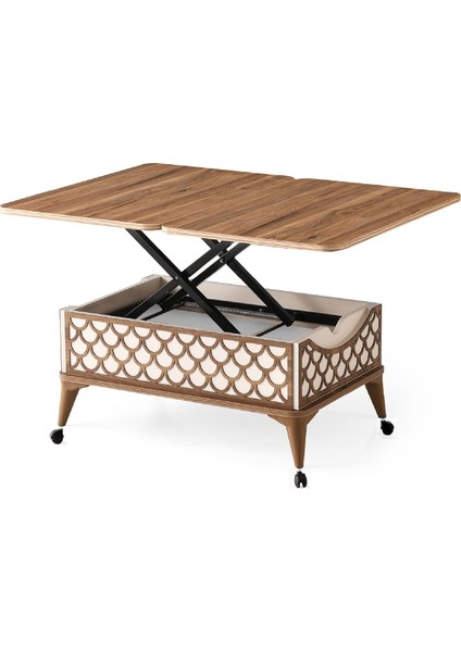 ZERENLAND_17 Çift Çekmeceli Tekerlekli Akıllı Sehpa fiyatları